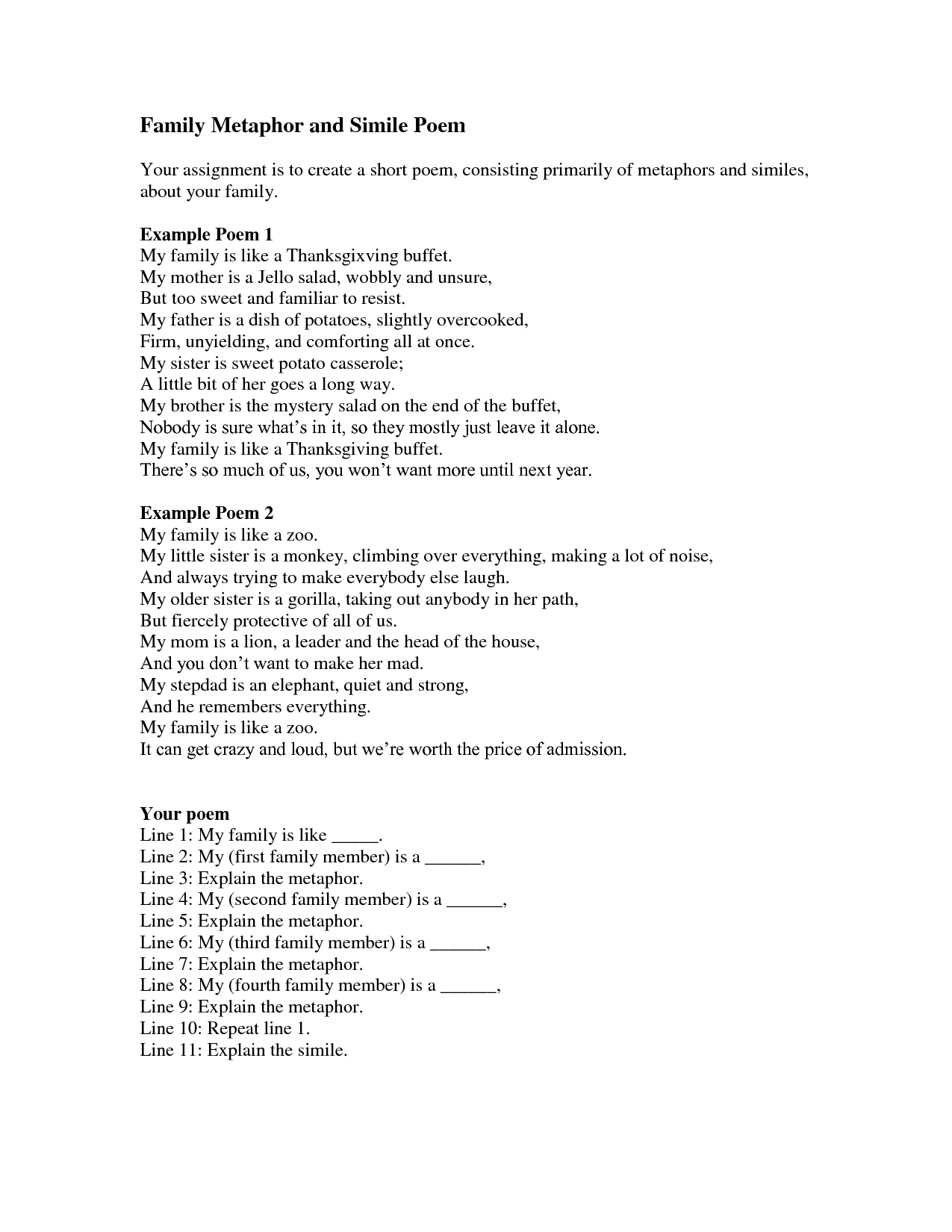 17 Best Images Of Simile Poem Worksheets Simile 