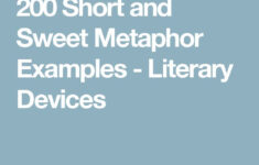 200 Short And Sweet Metaphor Examples Literary Devices