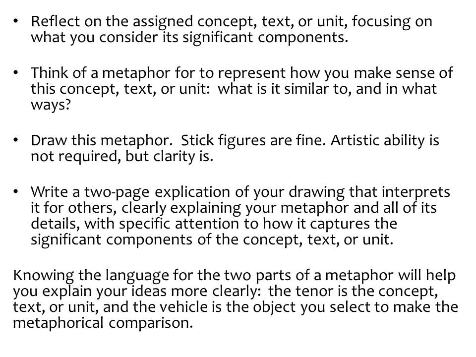 metaphor college essay examples