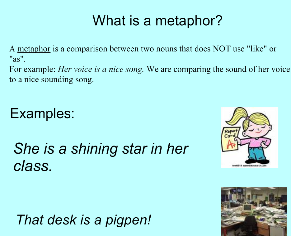  CRITICAL LITERACY Simile And Metaphor 