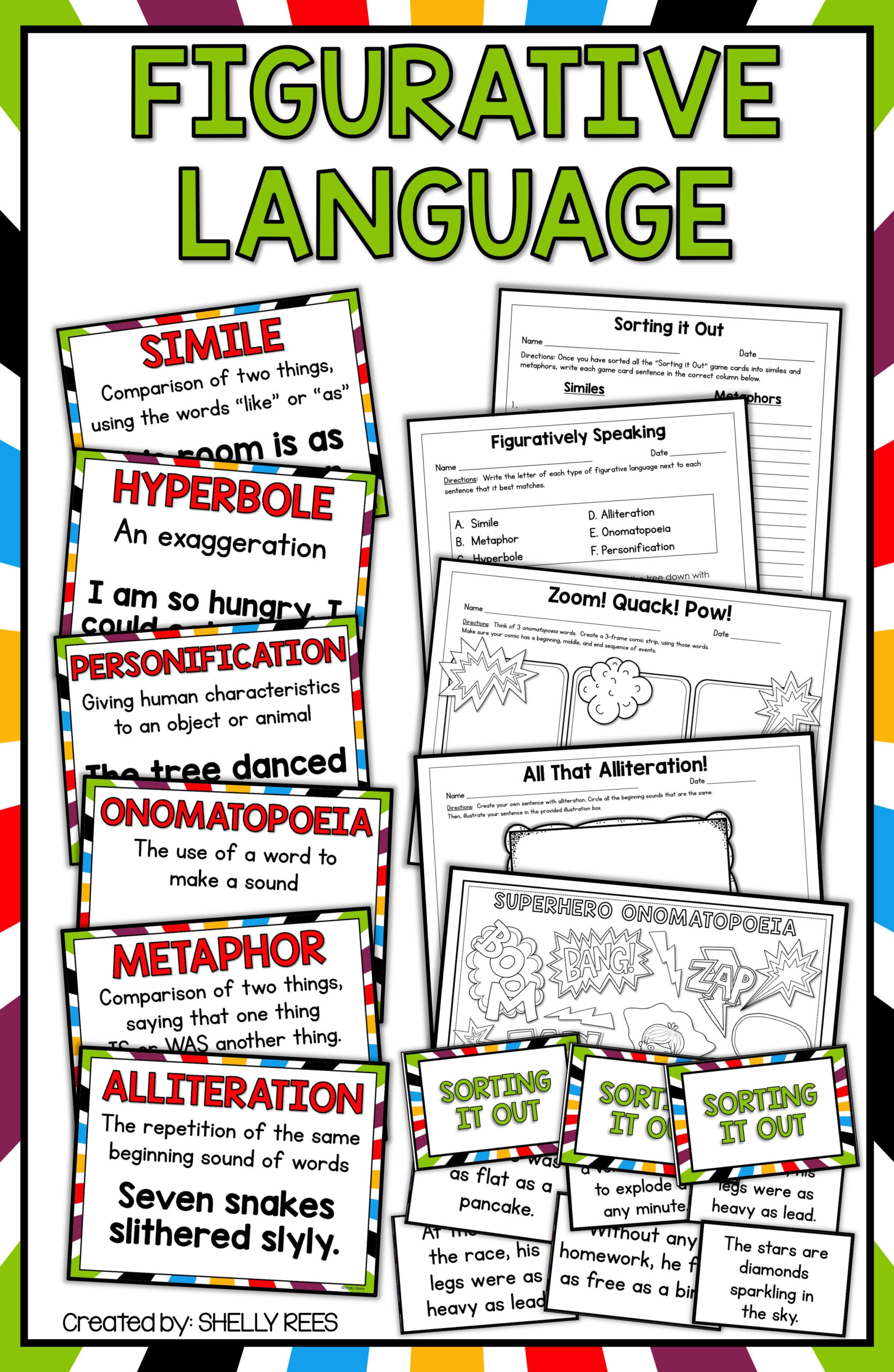 Figurative Language Worksheets And Posters Figurative 