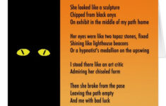 Halloween Metaphor Poem Card Black Cat Zazzle