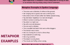 Metaphor Definition And Examples Of Metaphor In Spoken