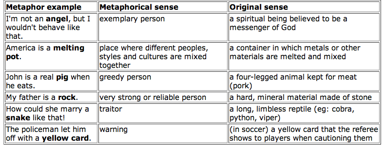 Metaphor English Class