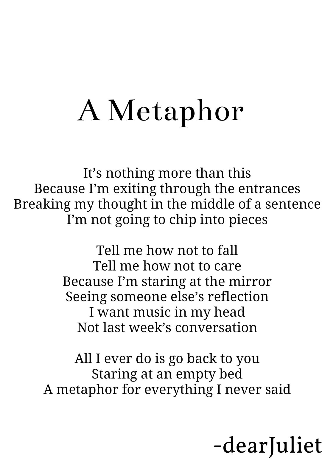 Metaphor Poems