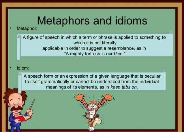 Metaphors And Idioms English For Life