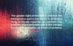 Patricia Hampl Quote The Golden Light Of Metaphor Which