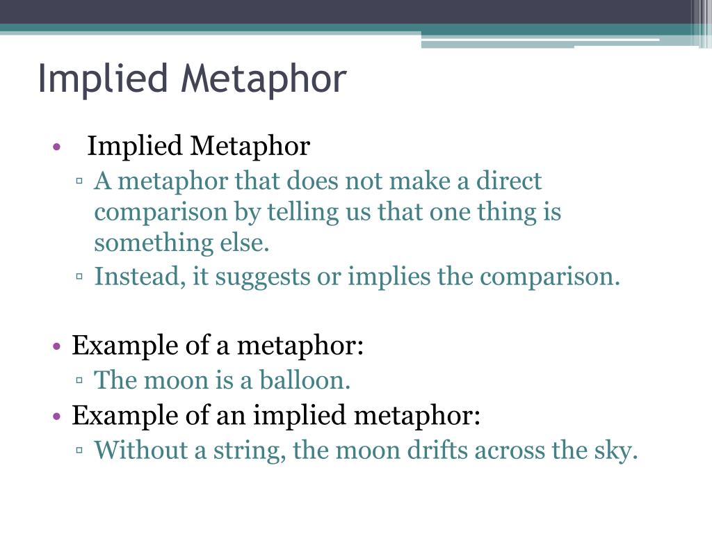 PPT Implied Metaphor PowerPoint Presentation Free 