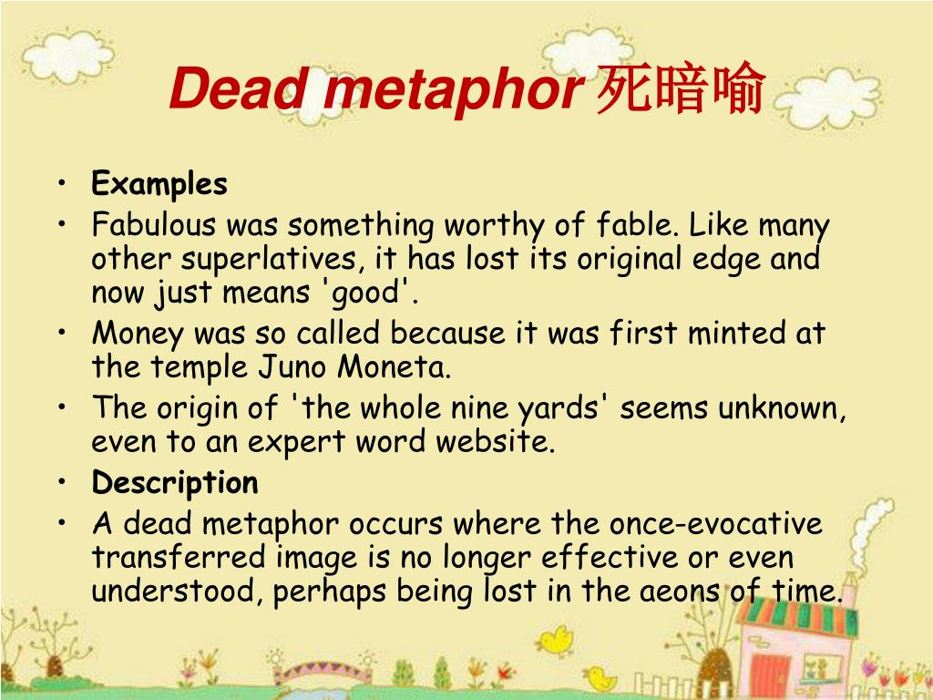 PPT MetaphorS Definition classification And Functions 
