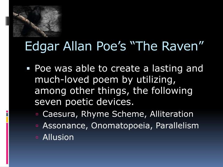 PPT Poetic Devices In The Raven PowerPoint 