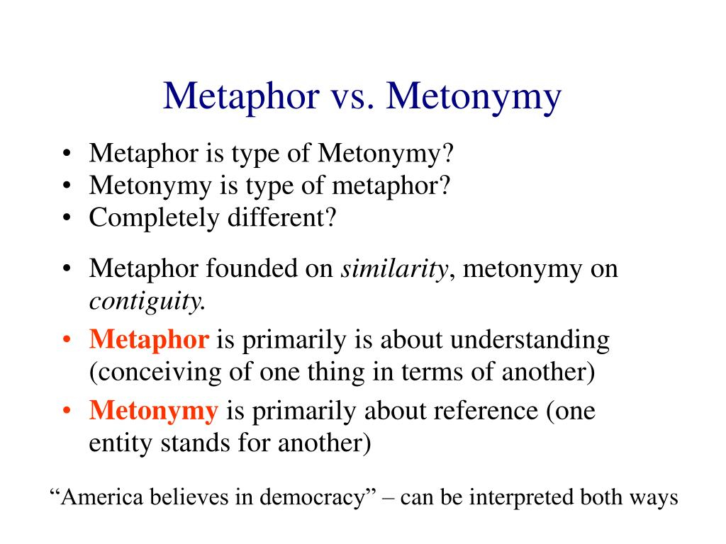 PPT Processing Metonymy And Metaphor PowerPoint 