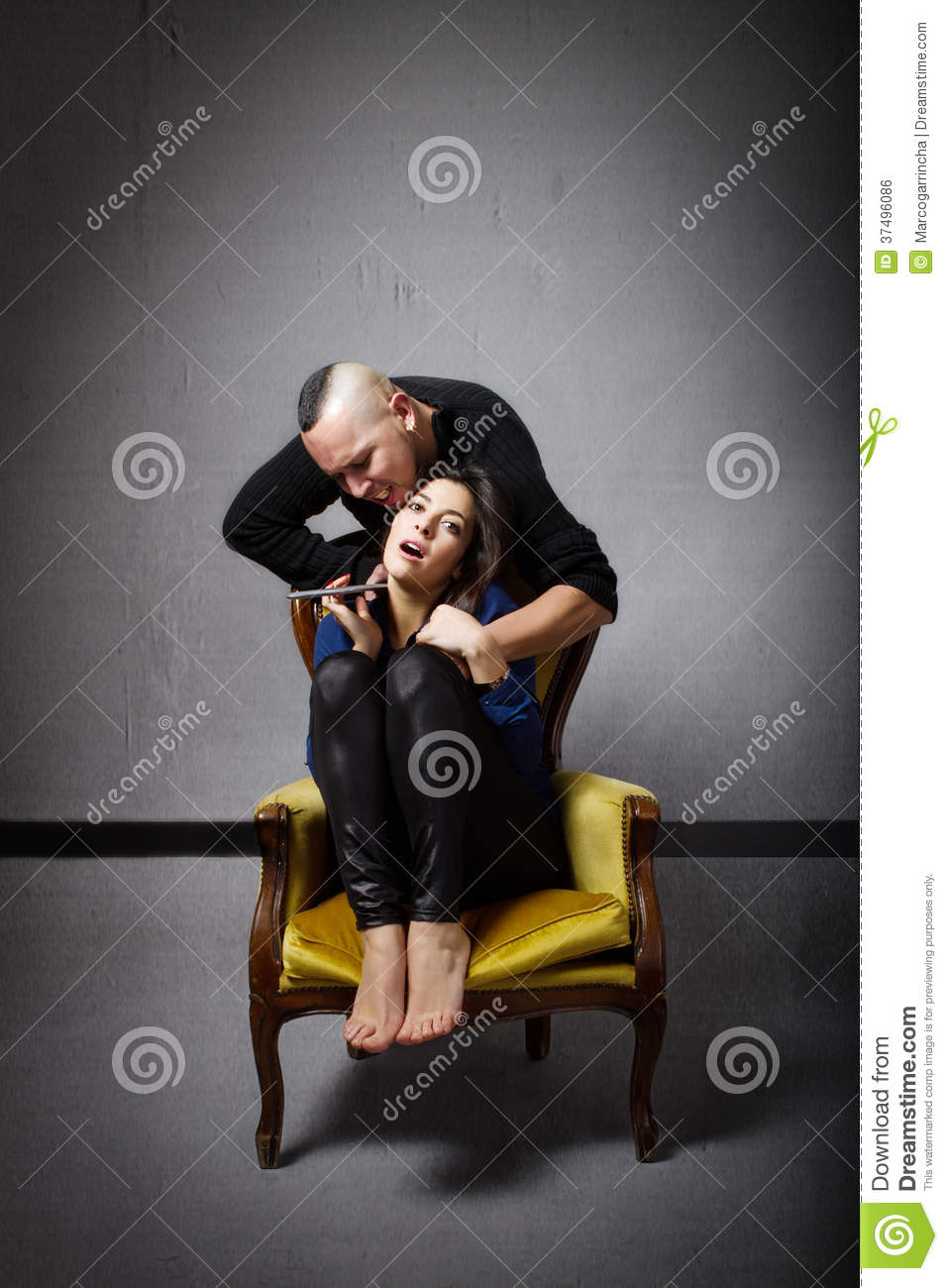 Violence On Woman Metaphor Stock Photo Image Of Hispanic 